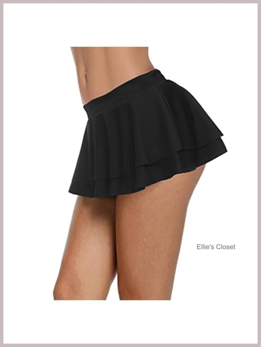 Pleated Mini Skirt Ruffle Lingerie Sleepwear A-Line Flowy Skater Skirt